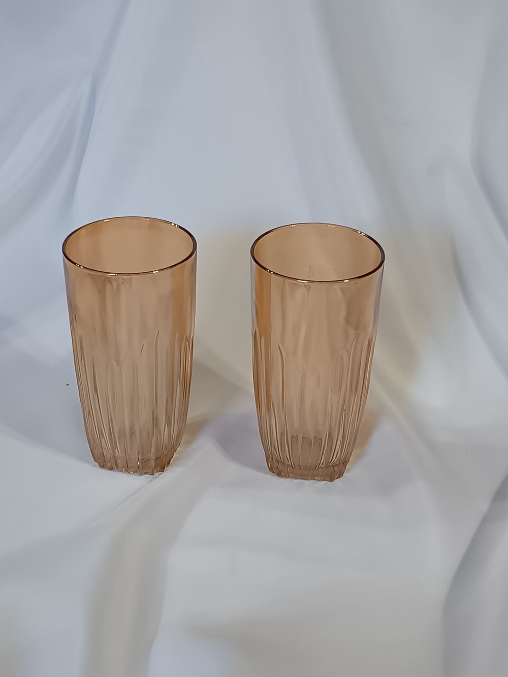 Set of 2 Amber-Tone Tall Drinking Glasses - Home Accents